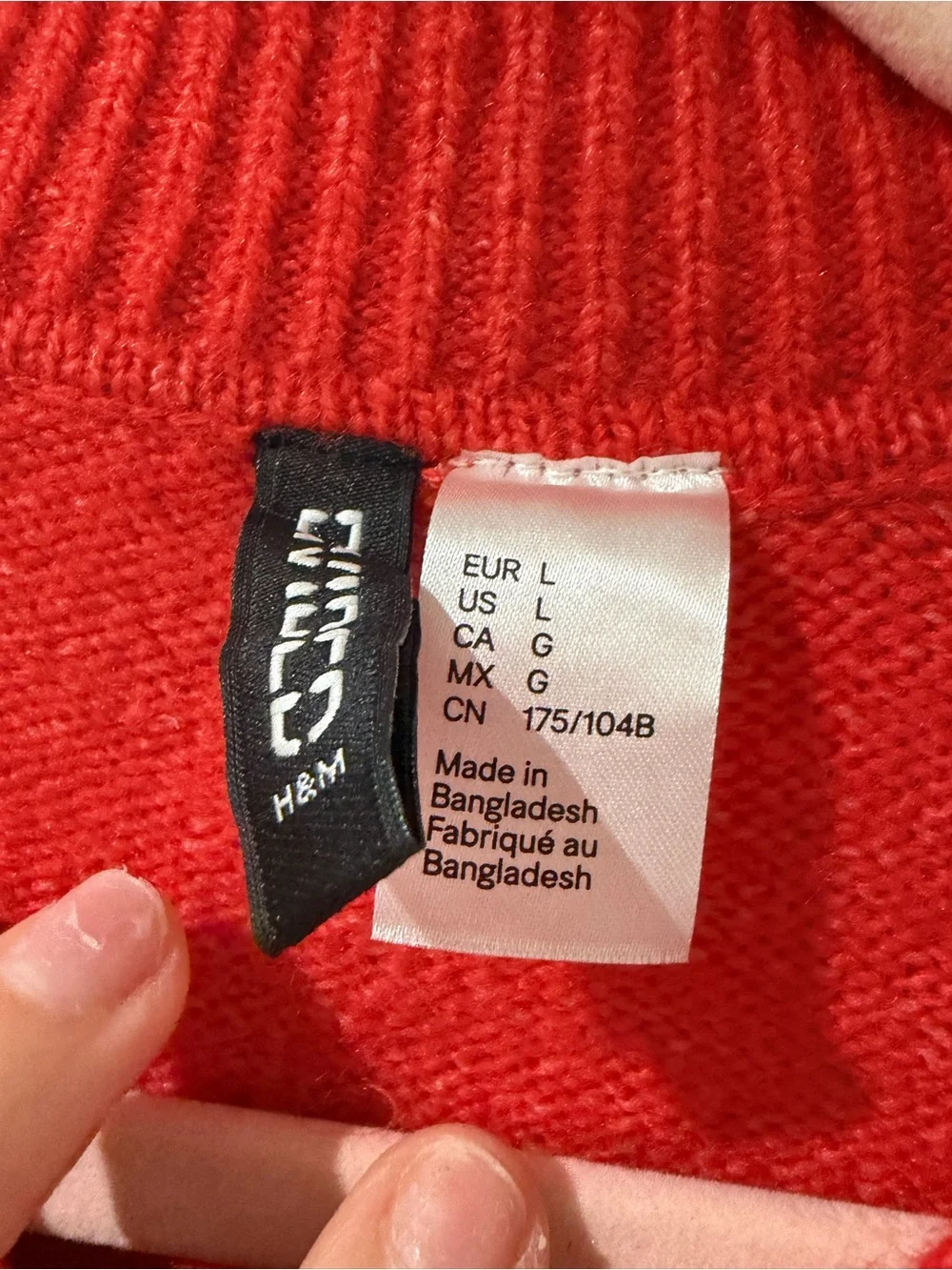 H&M Red Short-Sleeve Collared Button Cardigan - Picture 3 of 3